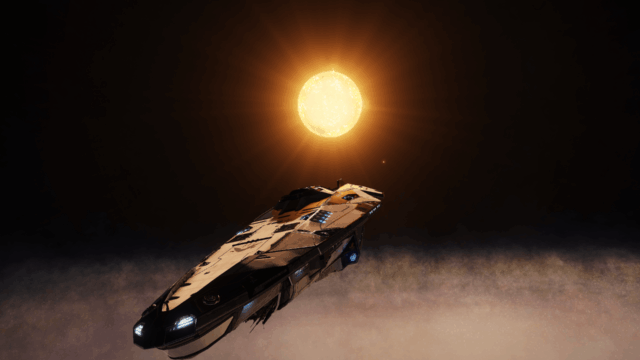 A Lone Star Anaconda by a star far above the galaxy